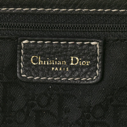 Christian Dior Calfskin Saddle Top Handle Satchel Black 6 of 10