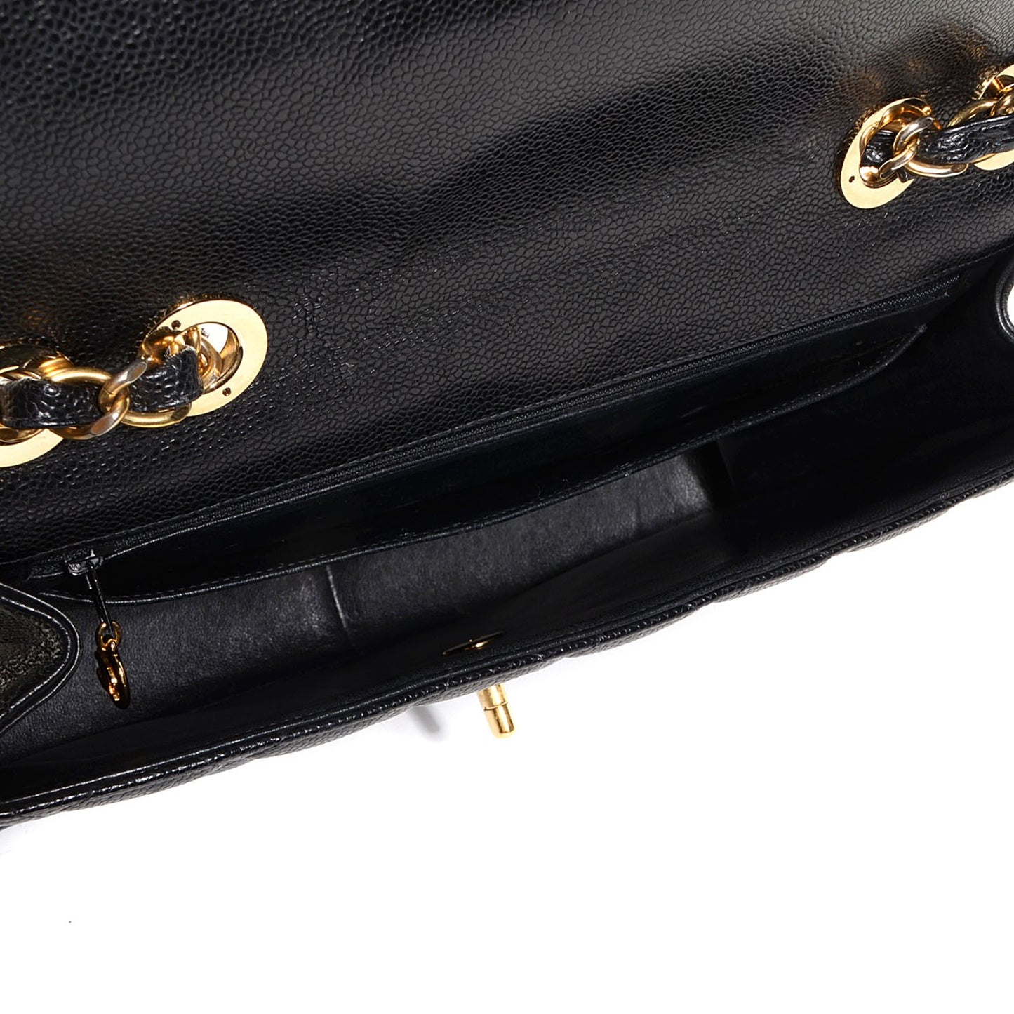 Caviar Quilted Jumbo Single Flap Black