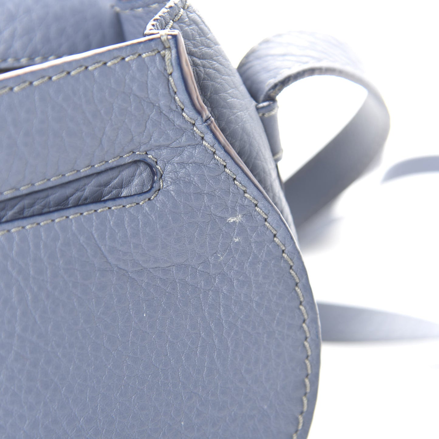 Calfskin Mini Marcie Round Crossbody Street Blue