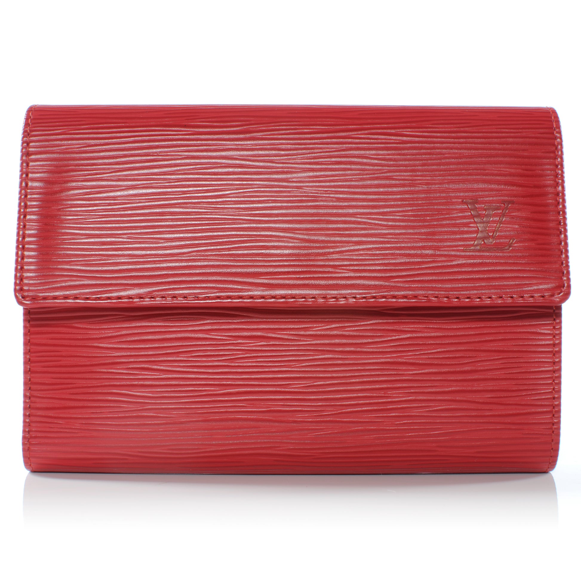 Louis Vuitton Epi Porte Tresor Etui Papiers Wallet Castillan Red 1 of 8