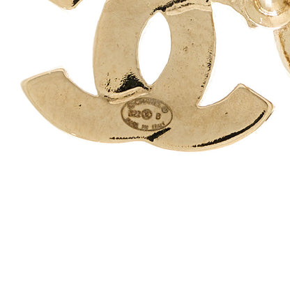 Chanel Metal Strass I Love Coco Heart Earrings Gold Pink 4 of 5