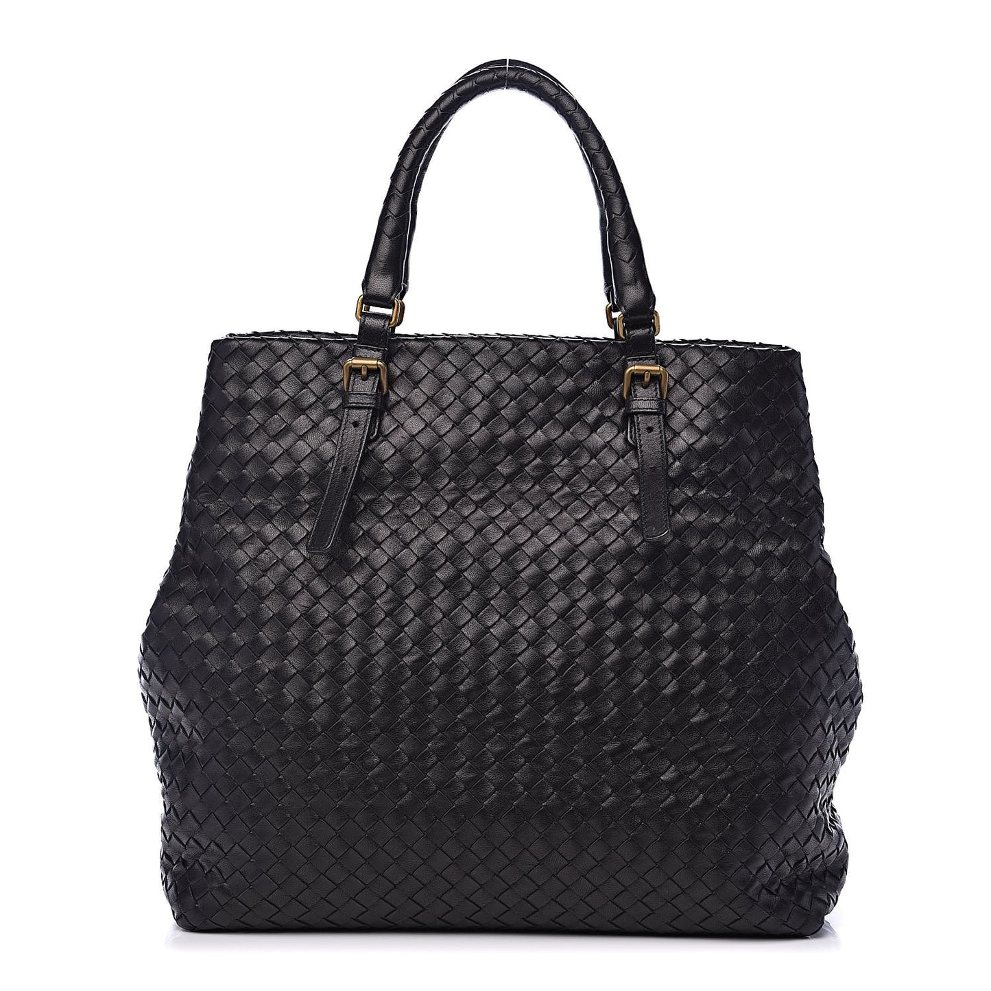 Nappa Intrecciato Medium Seamless Tote Black