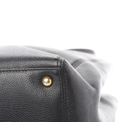 Chanel Calfskin Cerf Executive Shopper Tote Black 10 of 14
