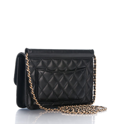 Chanel Lambskin Quilted Medium Crossing Times Flap Black 3 of 8