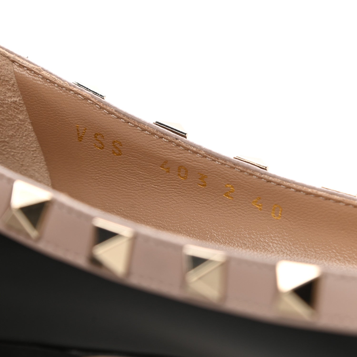 Valentino Garavani Vitello Rockstud Ballerina Flats 40 Black Poudre 10 of 11