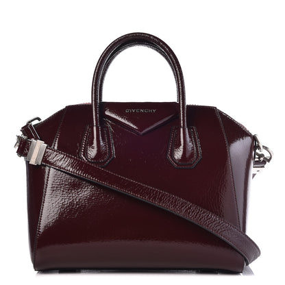 Givenchy Crinkled Patent Calfskin Small Antigona Aubergine 1 of 12