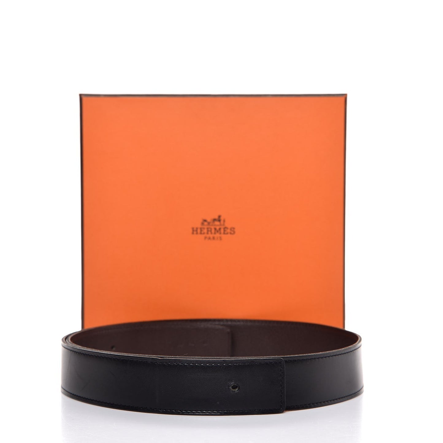 Box Togo 32mm Belt Strap 80 Black Chocolate