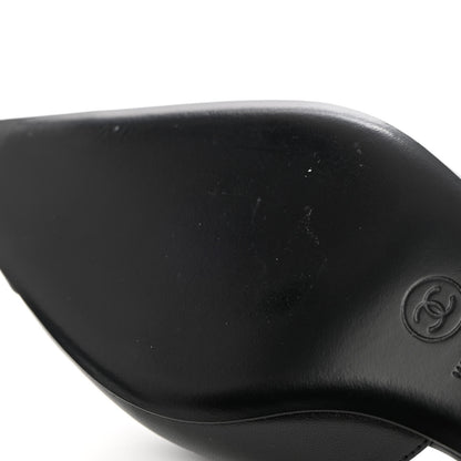 Chanel Lambskin Grosgrain Cap Toe Pearl Slingbacks 39 Black 12 of 14