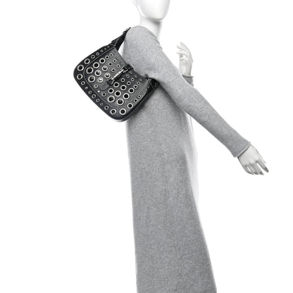 Gucci Calfskin Ha Ha Ha Jackie 1961 Eyelet Hobo Black 2 of 10