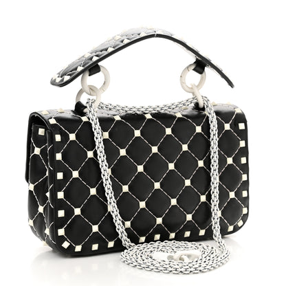 Valentino Garavani Lambskin Small Free Rockstud Spike Shoulder Bag Black 3 of 10