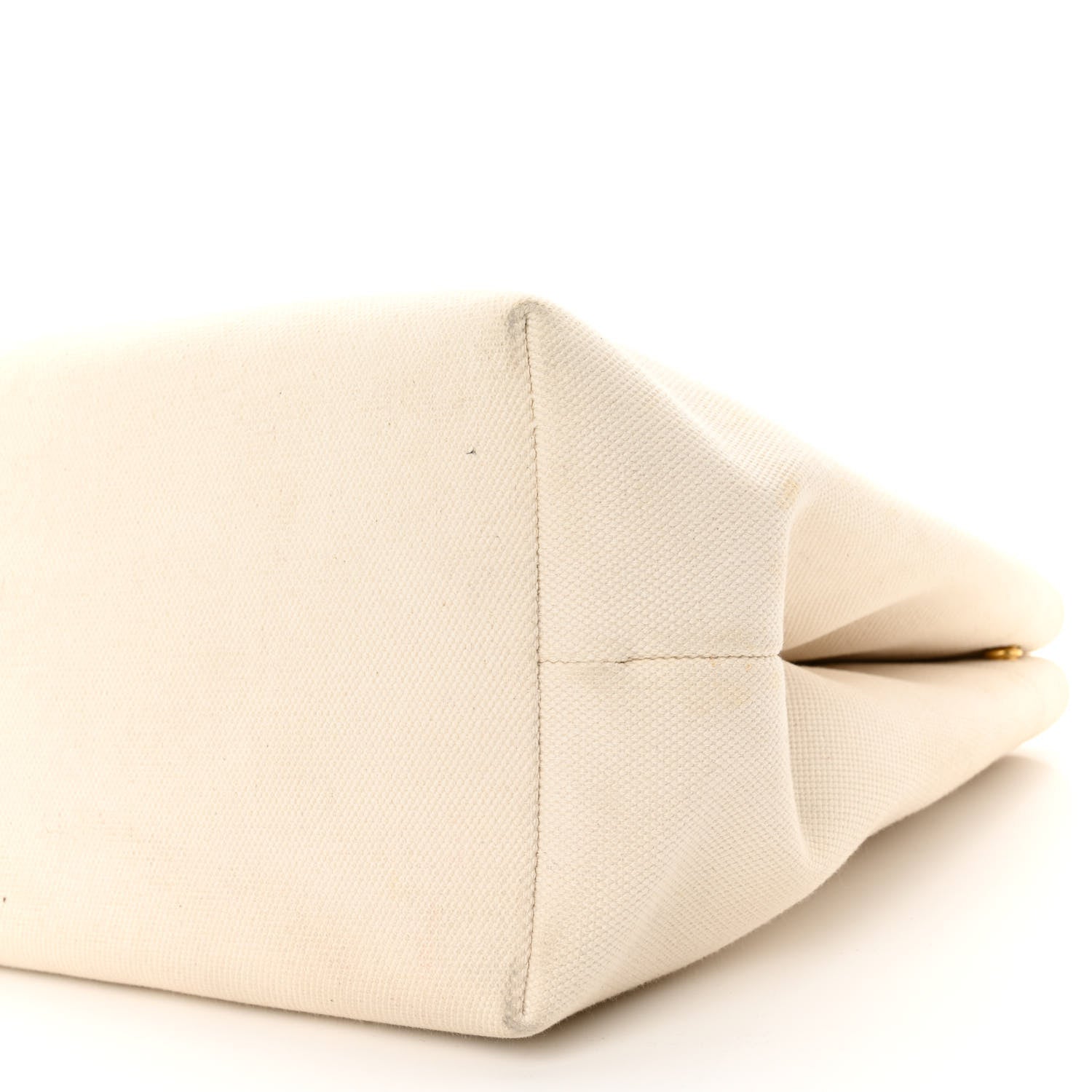 Celine Canvas Calfskin Logo Print Small Horizontal Cabas Natural Tan 9 of 12