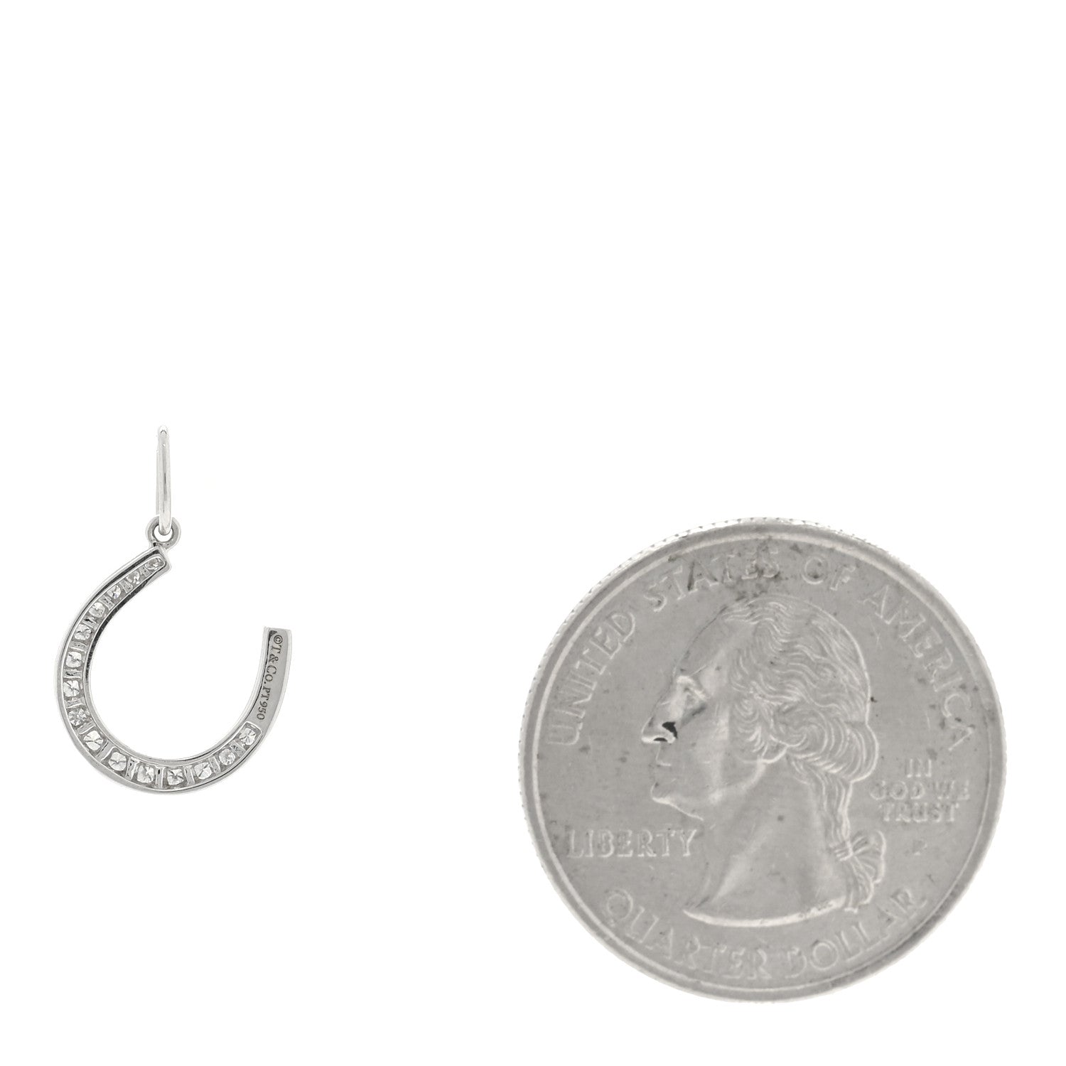 Tiffany Platinum Diamond Horseshoe Charm 2 of 3