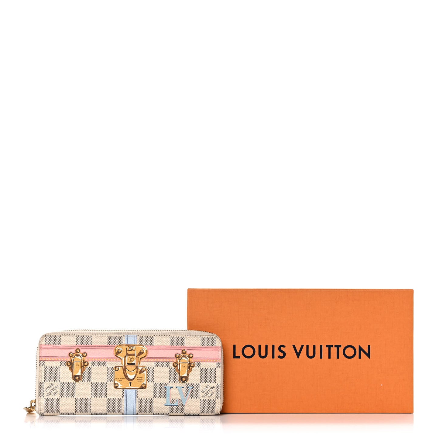 Damier Azur Summer Trunks Clemence Wallet