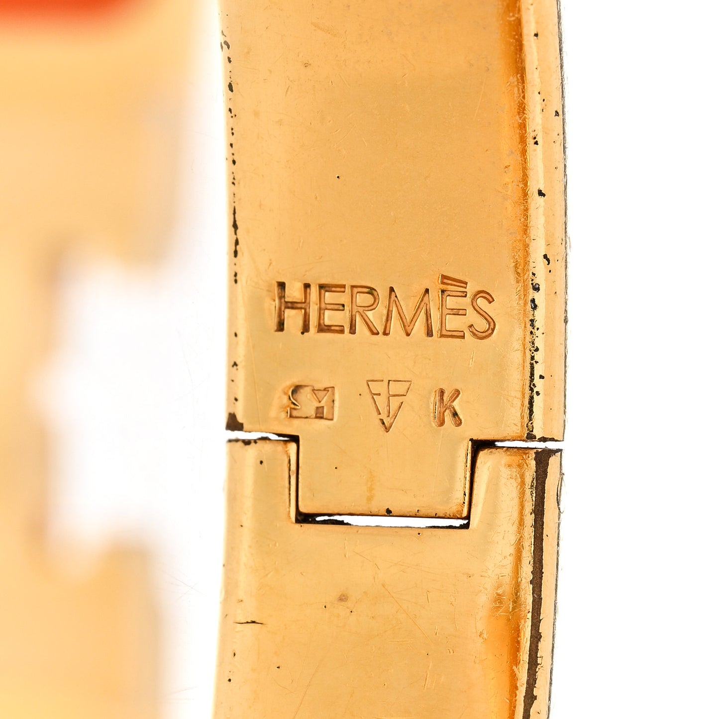 Enamel Narrow Clic Clac H Bracelet PM Orange