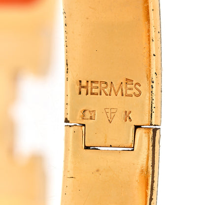 Hermes Enamel Narrow Clic Clac H Bracelet PM Orange 4 of 9