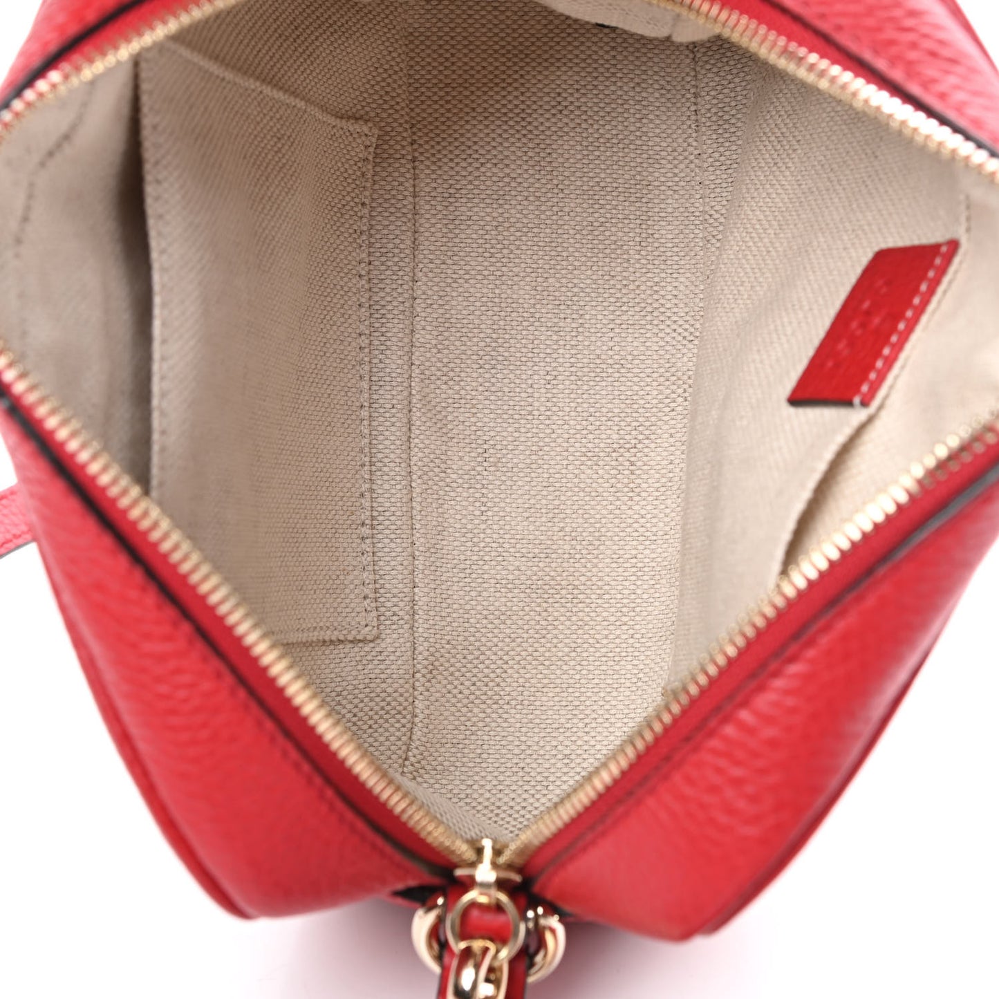 Pebbled Calfskin Small Soho Disco Bag Tabasco Red