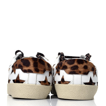 Saint Laurent Calfskin Pony Hair Star Court Sneakers 35 White 6 of 9