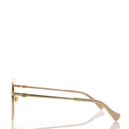 Gucci Metal Round Frame Sunglasses GG01142S Gold 3 of 8