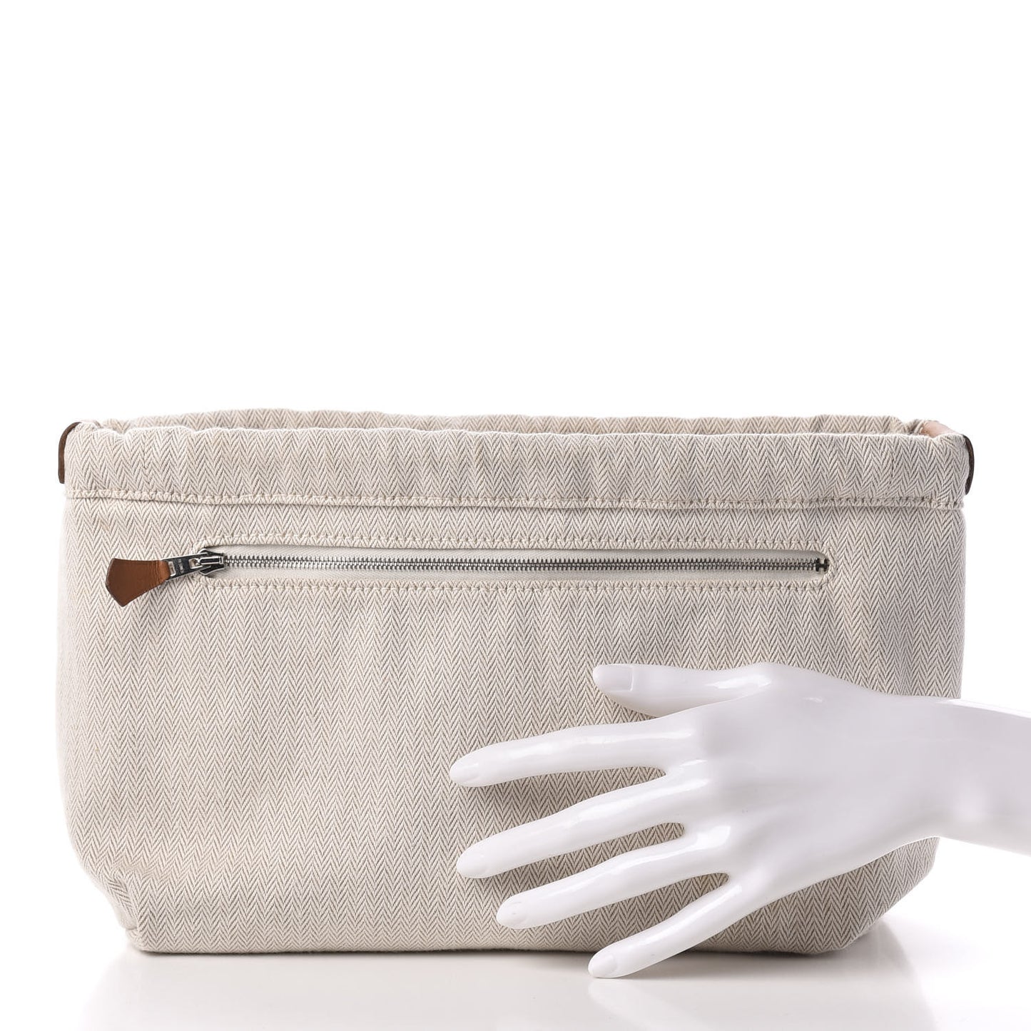 Canvas Barenia Fourbi 25 MM Pouch Naturel Fauve