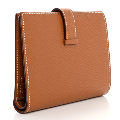 Hermes Epsom Bearn Compact Wallet Gold 3 of 8