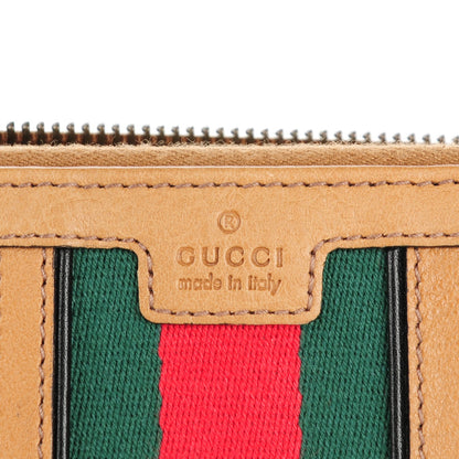 Gucci Monogram Web Rania Zip Around Wallet Khaki 6 of 7