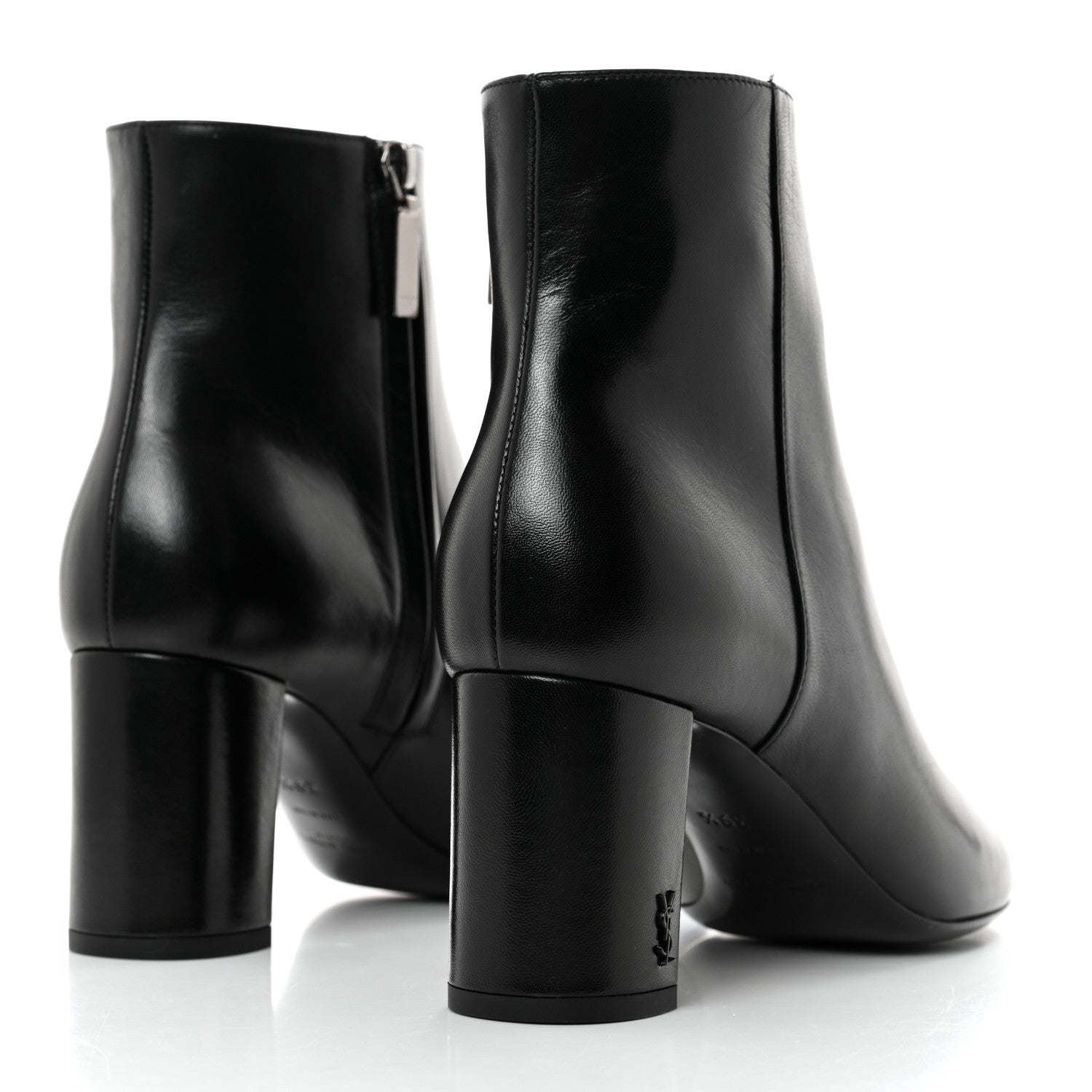 Saint Laurent Nappa Vendome Loulou Ankle Zip Boots 39.5 Black 4 of 9