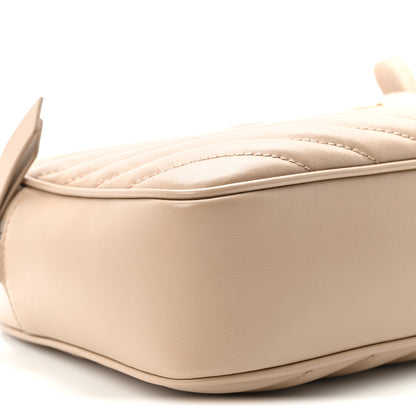 Saint Laurent Calfskin Matelasse Monogram Lou Camera Bag Dark Beige 9 of 10