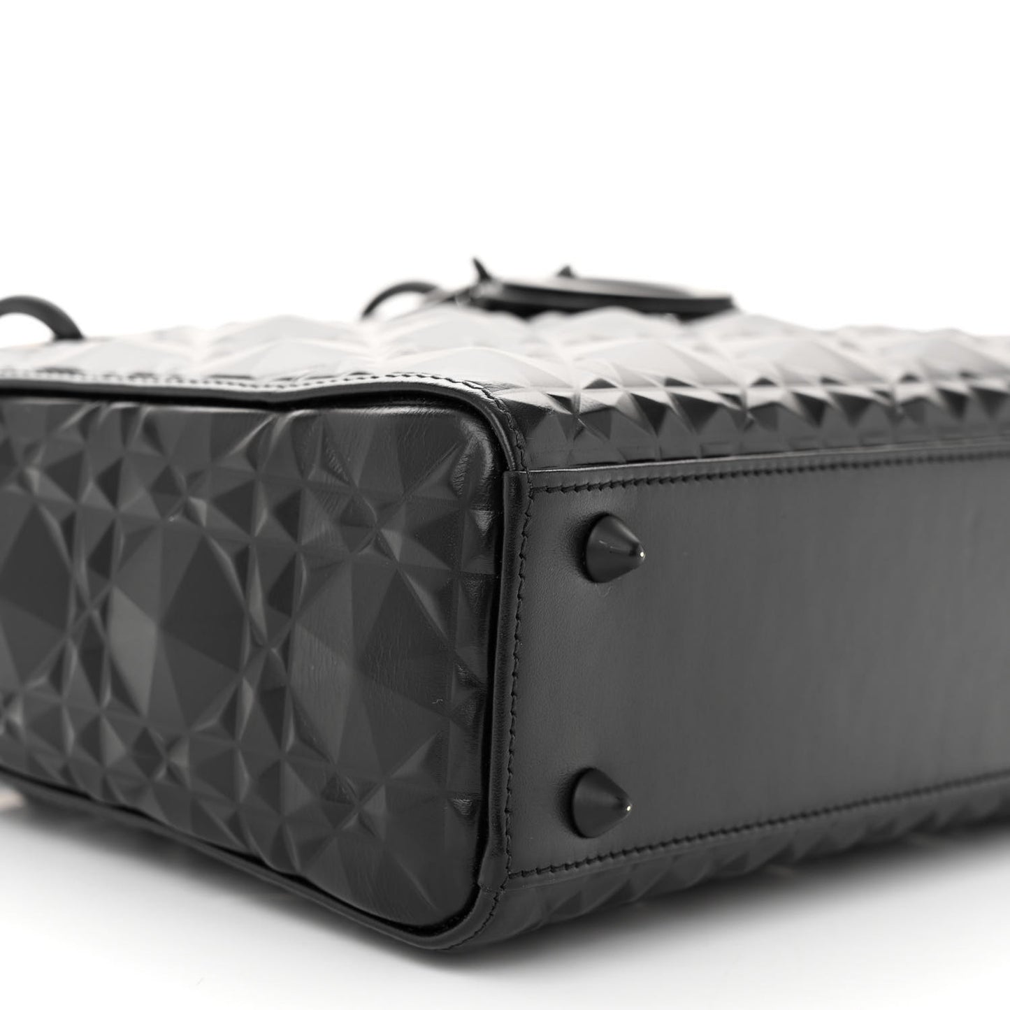 Calfskin Cannage Diamond Small My ABCDior Lady Dior Black