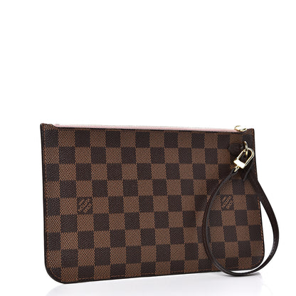 Louis Vuitton Damier Ebene Neverfull MM GM Pochette Rose Ballerine 3 of 9