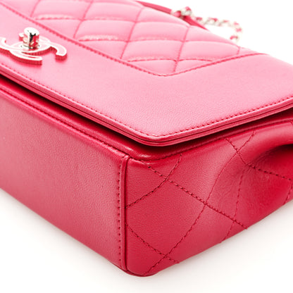 Chanel Sheepskin Quilted Medium Vintage Mademoiselle Flap Red 9 of 9