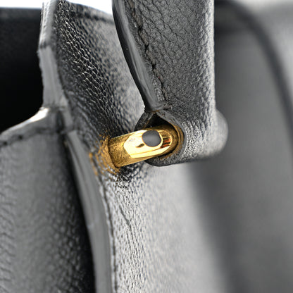 Burberry Soft Grain Calfskin Medium Buckle Tote Black 12 of 12