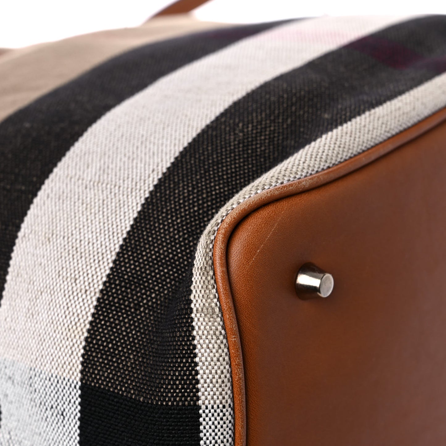 Canvas Mega Check Medium Ashby Hobo Saddle Brown