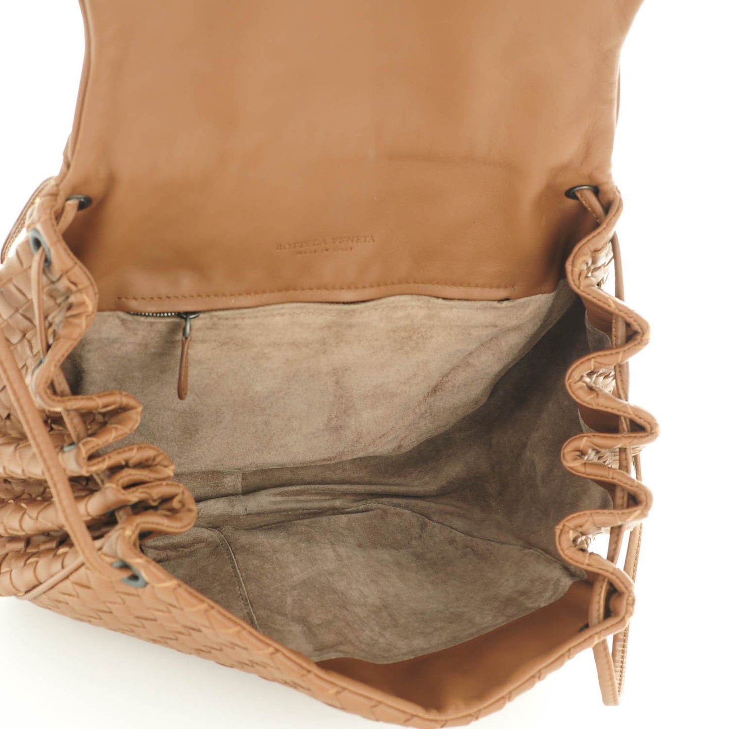 Nappa Intrecciato Messenger Light Brown