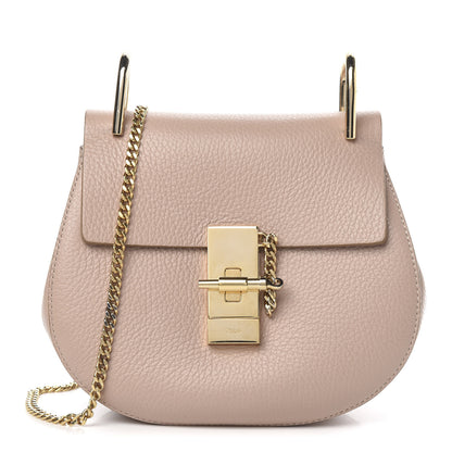 Chloe Grained Lambskin Mini Drew Shoulder Bag Cement Pink 1 of 9