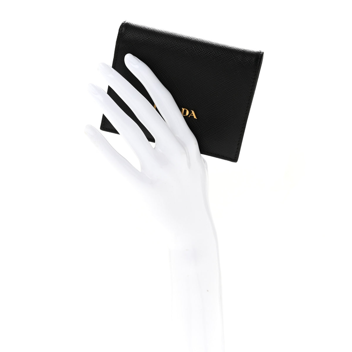Prada Saffiano Metal Bi-Fold Wallet  Black 2 of 10