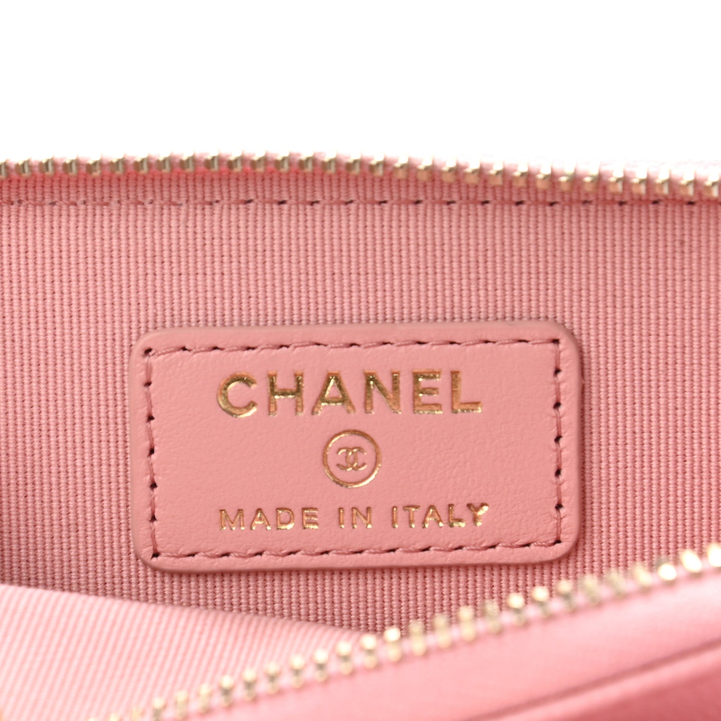 Caviar Quilted Compact Zipped Wallet Pink