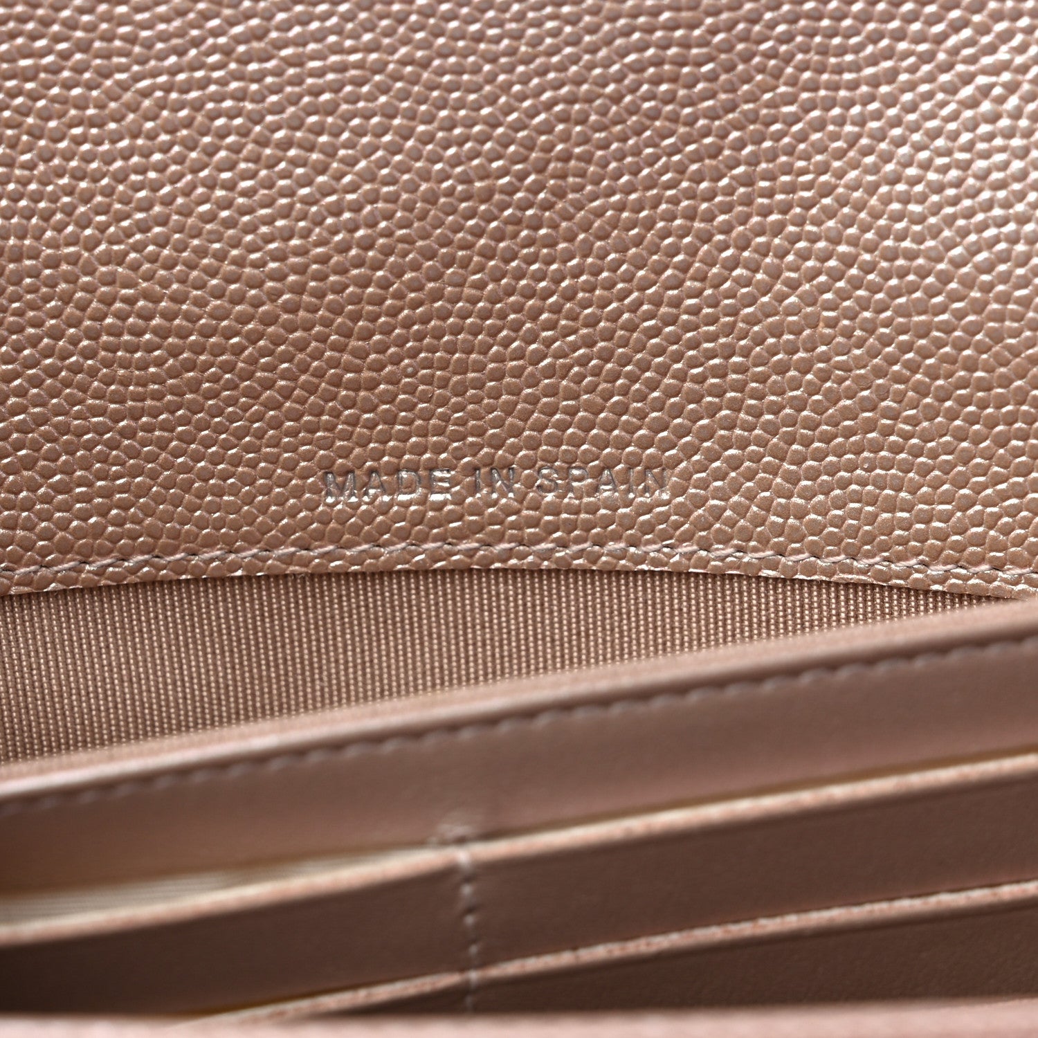 Chanel Iridescent Caviar Chevron Quilted Large Gusset Flap Wallet Light Pink 7 of 14