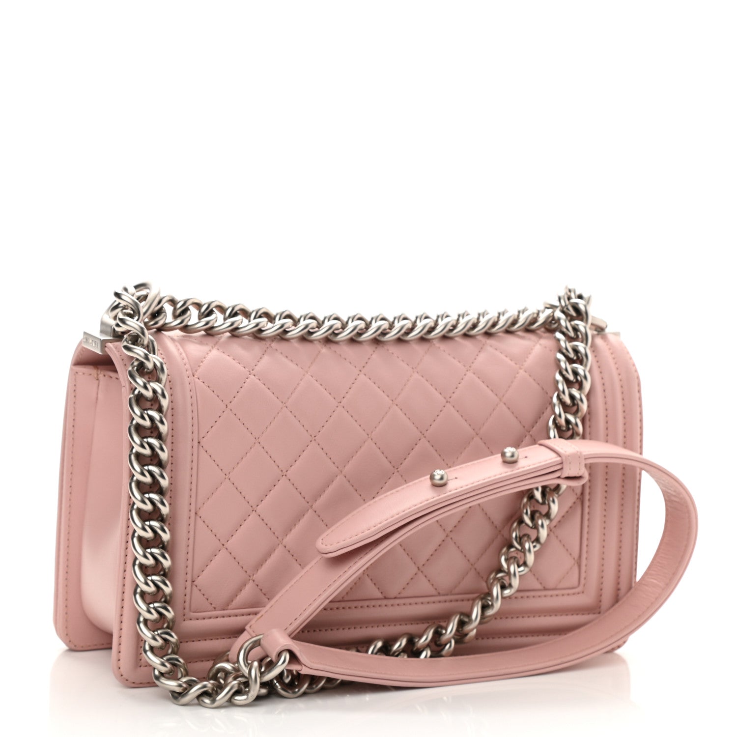Chanel Calfskin Quilted Medium Boy Flap Light Pink 3 of 11