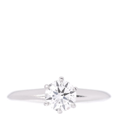 Tiffany Platinum Diamond .66ct Solitaire Engagement Ring 50 5.25 1 of 7