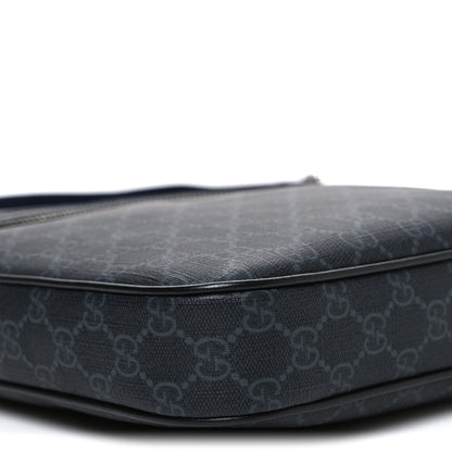 Gucci GG Supreme Monogram Messenger Bag Black Grey 9 of 10