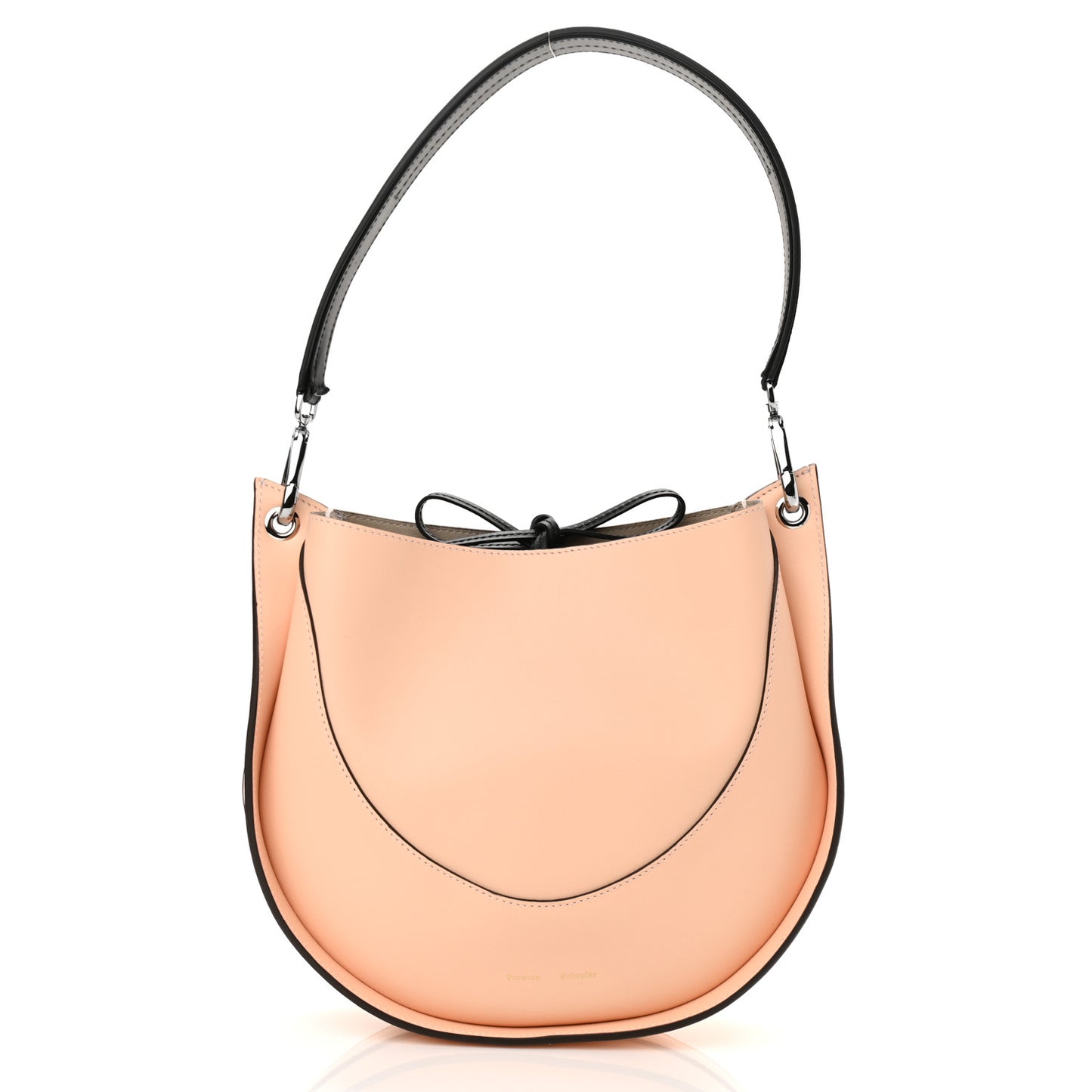 Calfskin Arch Shoulder Bag Peach