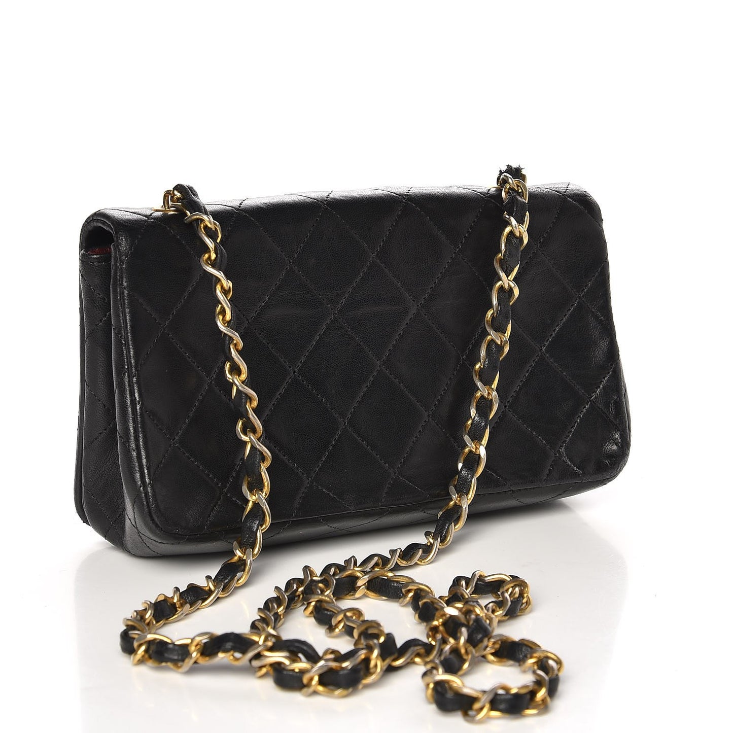 Lambskin Quilted Mini Flap Black