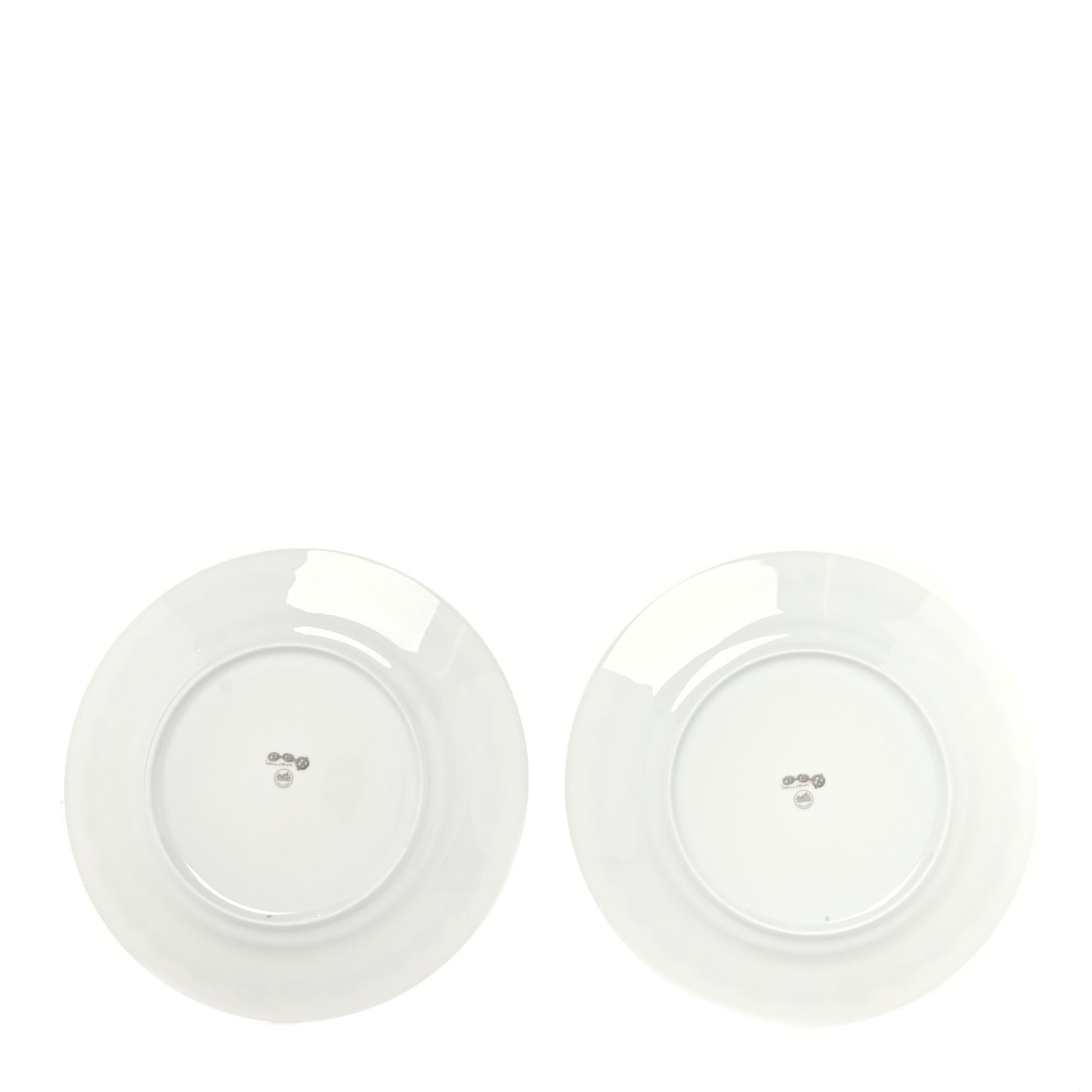 Porcelain Chaine d'Ancre Platinum Dinner Plate Set of 2