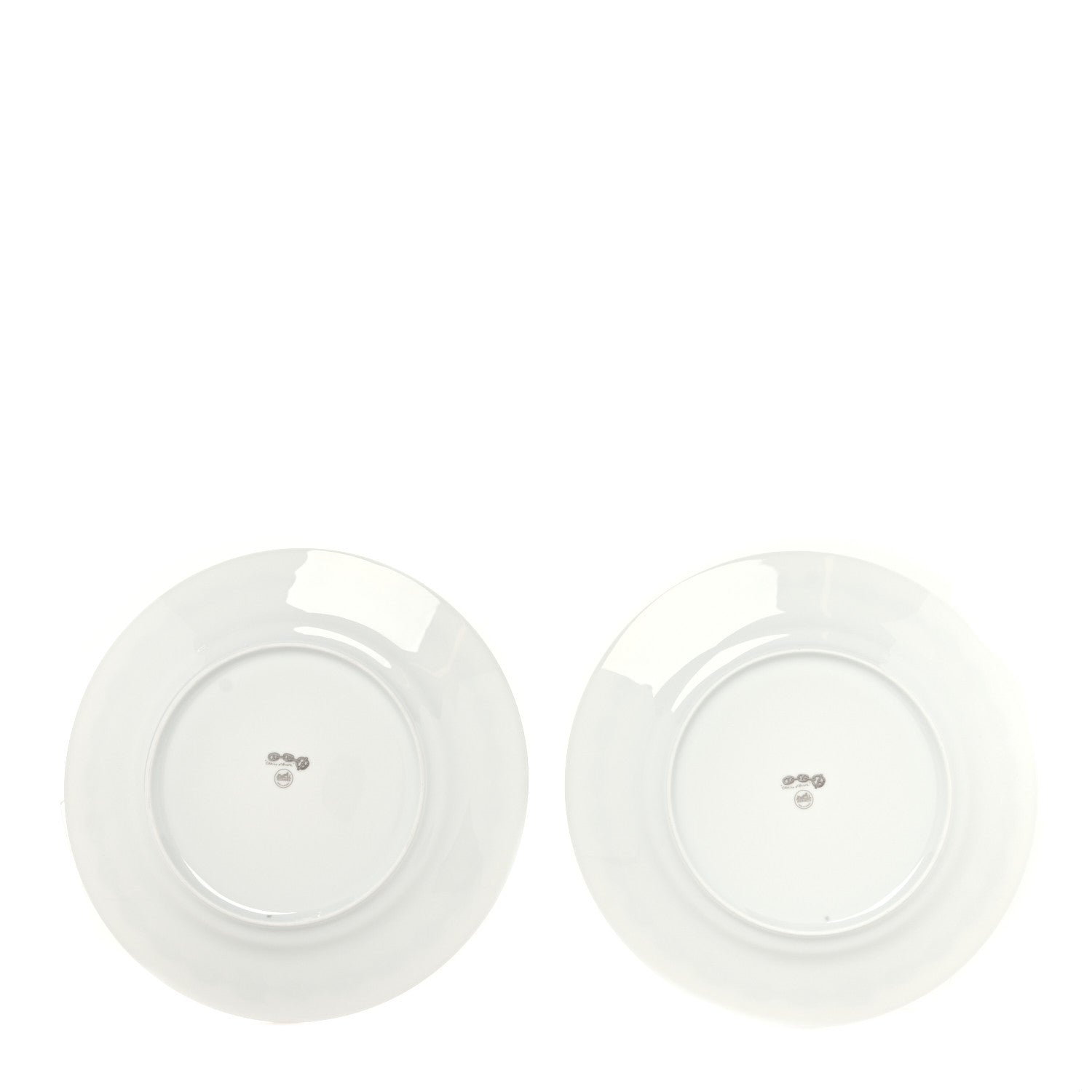 Hermes Porcelain Chaine d'Ancre Platinum Dinner Plate Set of 2 3 of 8