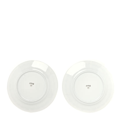 Hermes Porcelain Chaine d'Ancre Platinum Dinner Plate Set of 2 3 of 8