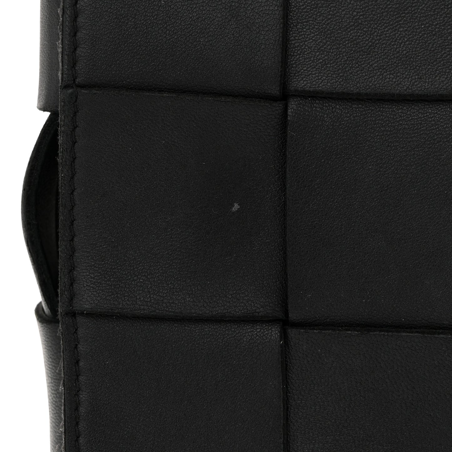 Lambskin Maxi Intrecciato Cassette Crossbody Bag Black