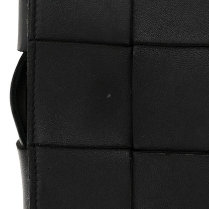 Bottega Veneta Lambskin Maxi Intrecciato Cassette Crossbody Bag Black 11 of 11