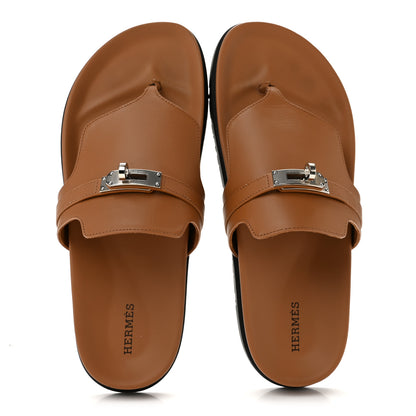 Hermes Calfskin Womens Empire Sandals 41 Natural 2 of 11