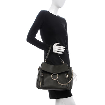 Chloe Calfskin Medium Faye Day Shoulder Bag Deep Forest 3 of 12