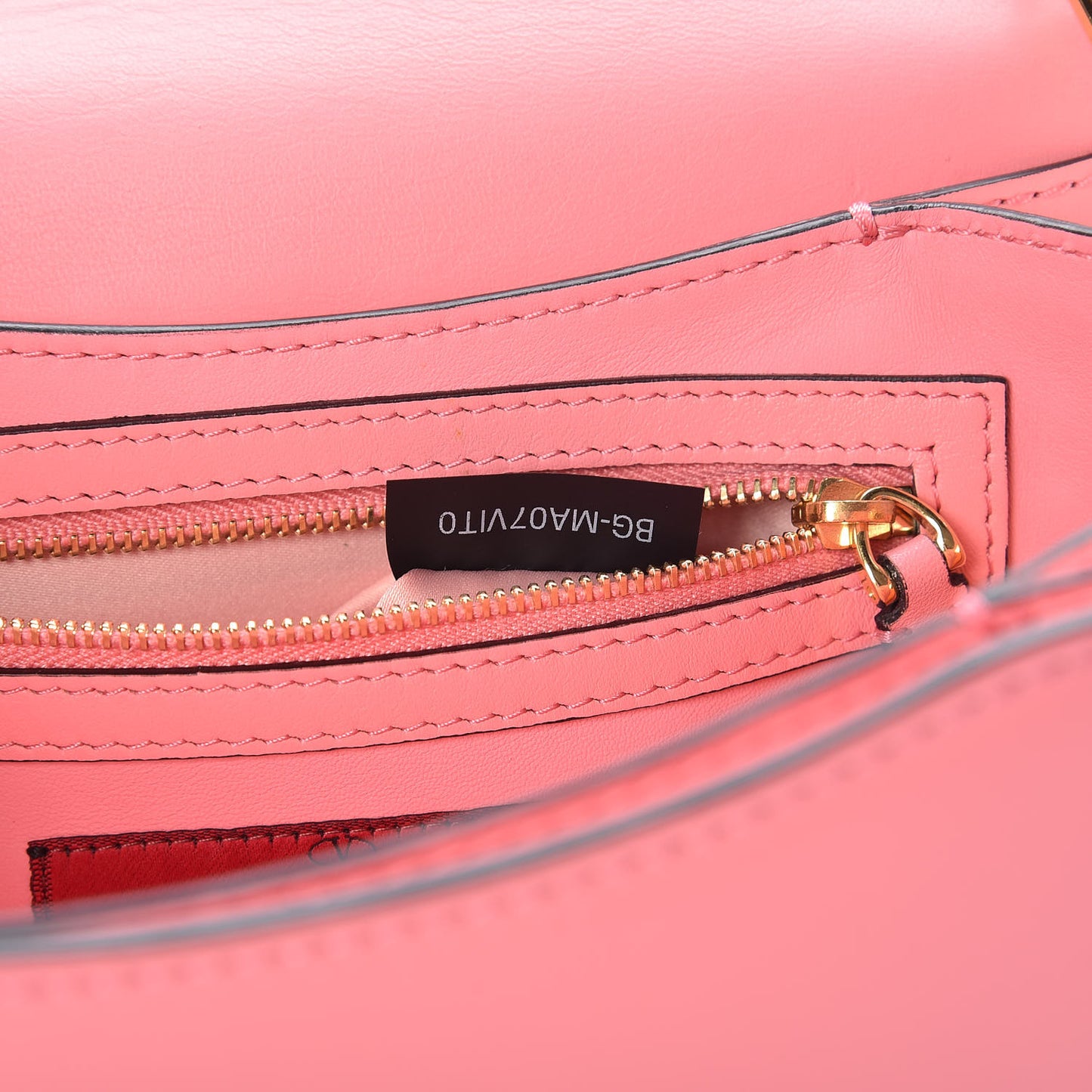 Vitello Chain Flap Bag Paradise Rose